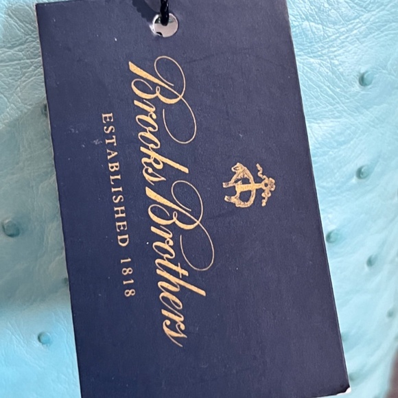 Brand: Brooks Brothers Brooks Brothers genuine ostrich leather handbag with top - Picture 7 of 15